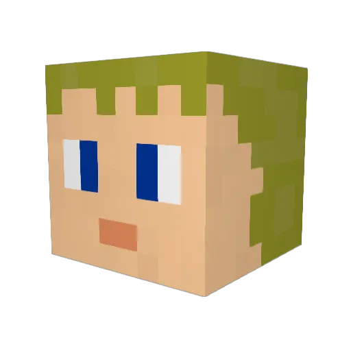 zield221 Minecraft avatar head, 3D render