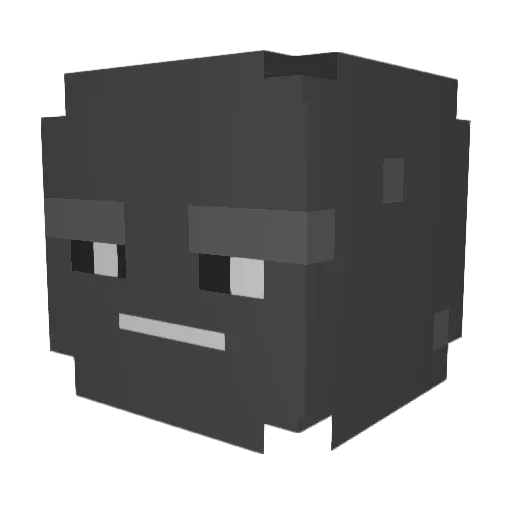 zielsicher Minecraft avatar head, 3D render