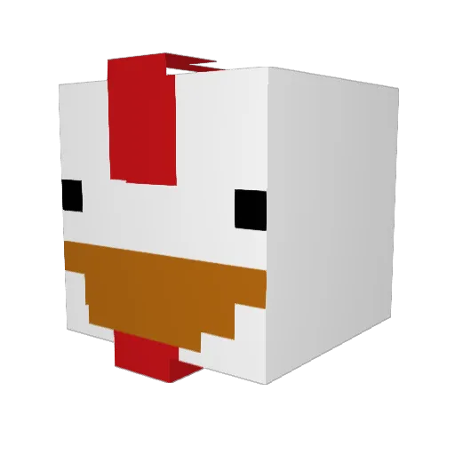 ziemkq Minecraft avatar head, 3D render