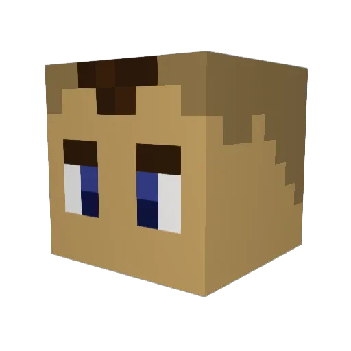 zierob Minecraft avatar head, 3D render