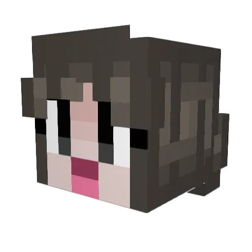 zifh Minecraft avatar head, 3D render
