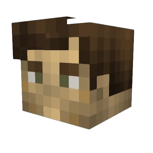 ziftor Minecraft avatar head, 3D render