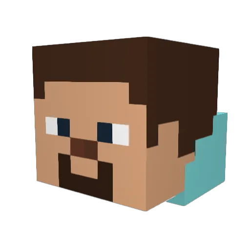 zigguratbuilder Minecraft avatar head, 3D render