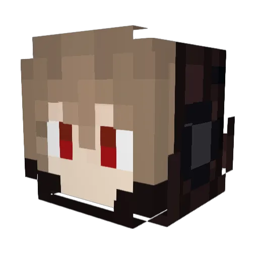 ziggyzai Minecraft avatar head, 3D render