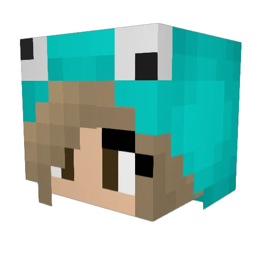 zigtechy Minecraft avatar head, 3D render