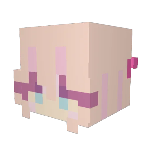 zigzagmami Minecraft avatar head, 3D render