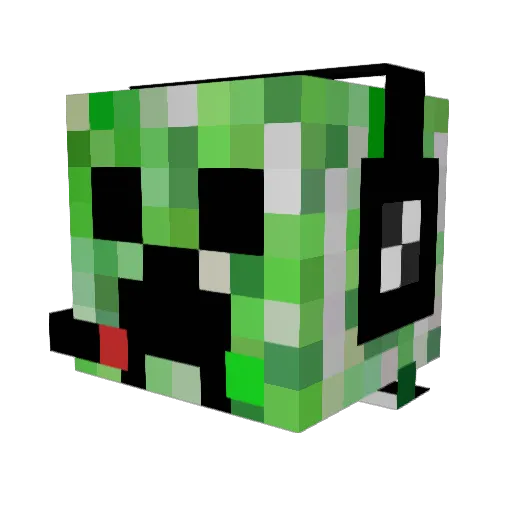 zihei Minecraft avatar head, 3D render