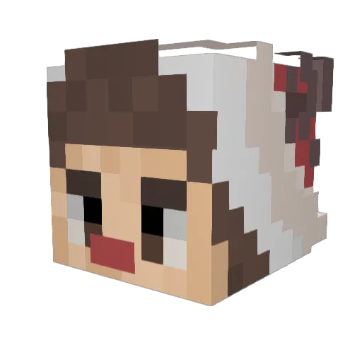 ziiege Minecraft avatar head, 3D render