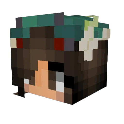 ziikia Minecraft avatar head, 3D render