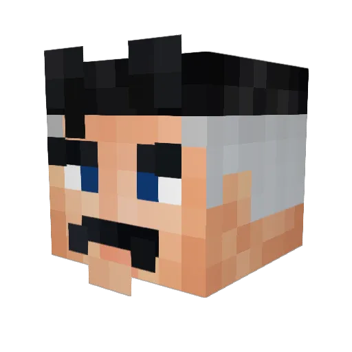 ziingo Minecraft avatar head, 3D render