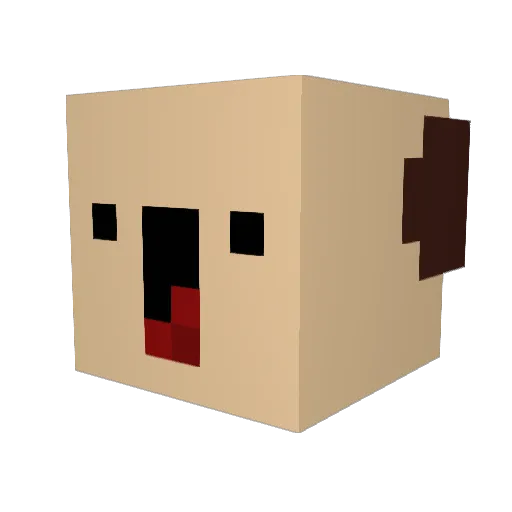 ziipp Minecraft avatar head, 3D render