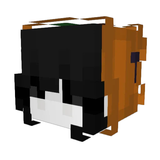 ziiyei Minecraft avatar head, 3D render