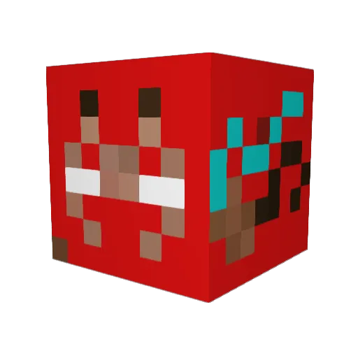 zijianyang Minecraft avatar head, 3D render