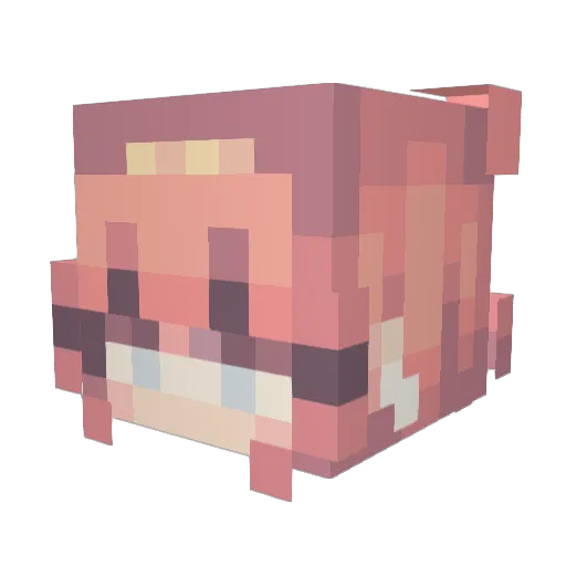 zikkiPrinces Minecraft avatar head, 3D render
