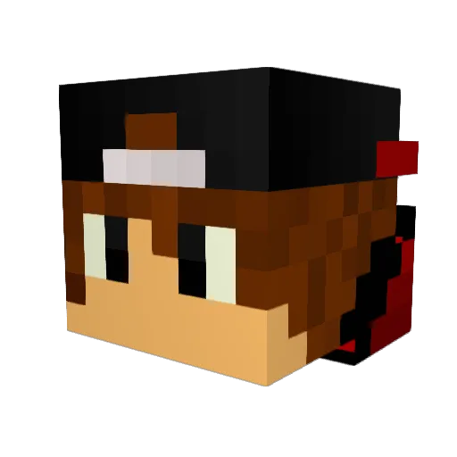 zikkils Minecraft avatar head, 3D render