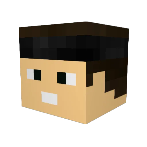 ziklic Minecraft avatar head, 3D render