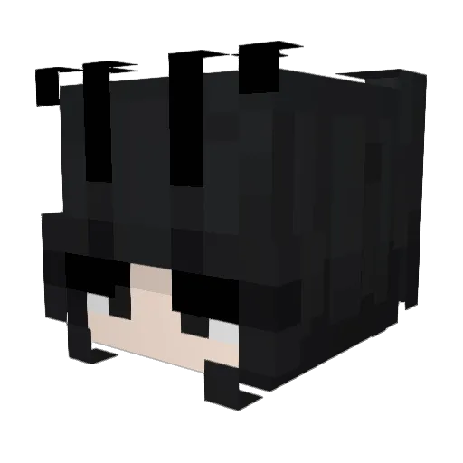 zilded Minecraft avatar head, 3D render