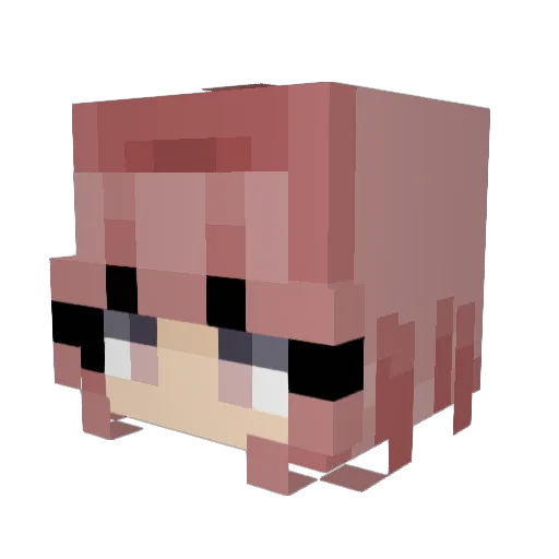 ziliyx Minecraft avatar head, 3D render