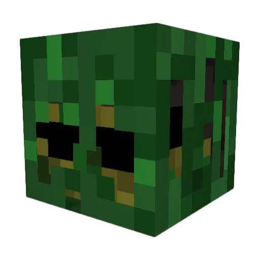 zillgon Minecraft avatar head, 3D render
