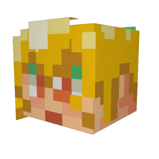 zillion Minecraft avatar head, 3D render