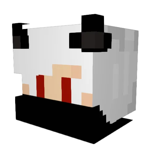 zimbabueano Minecraft avatar head, 3D render