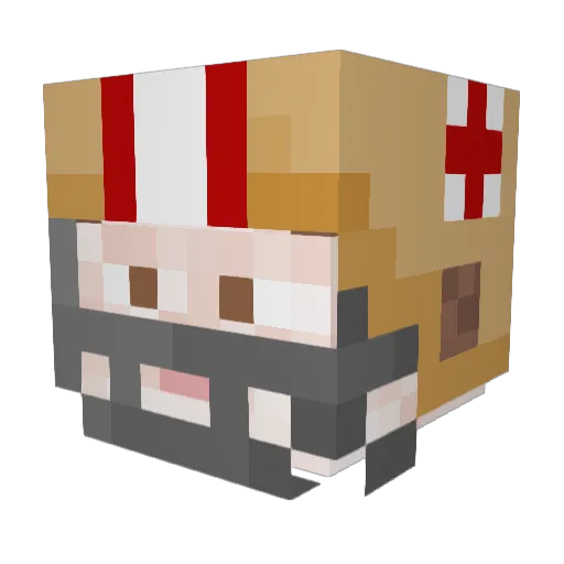 zimdoggg Minecraft avatar head, 3D render