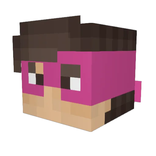 zimfy Minecraft avatar head, 3D render