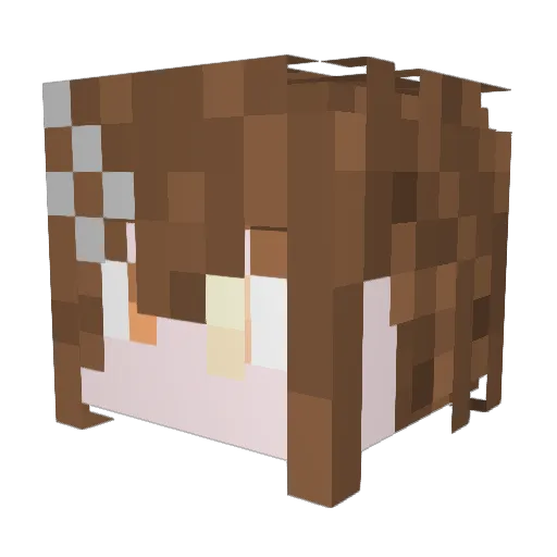 ziminiki Minecraft avatar head, 3D render