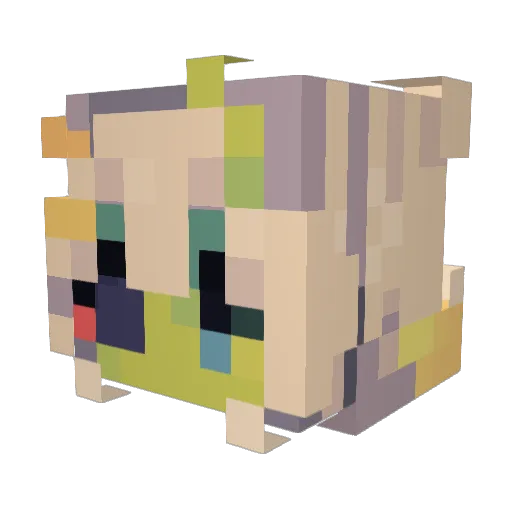 zimniutka Minecraft avatar head, 3D render