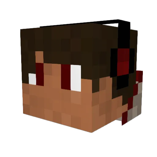 zimonba Minecraft avatar head, 3D render