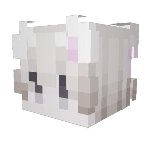 zimwe Minecraft avatar head, 3D render