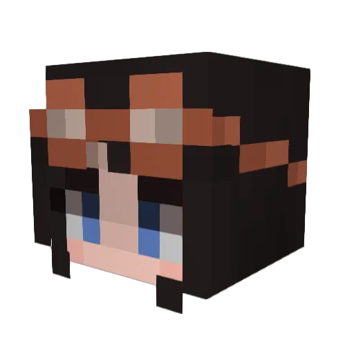 zimzelens Minecraft avatar head, 3D render