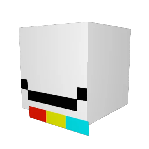 zin0413 Minecraft avatar head, 3D render