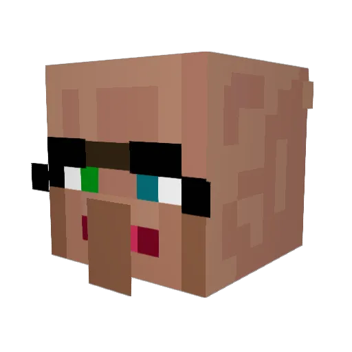 zinc827 Minecraft avatar head, 3D render