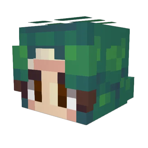 zindagi Minecraft avatar head, 3D render