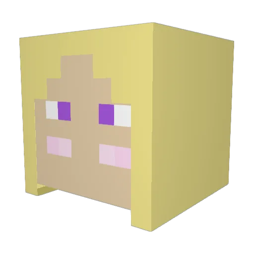 zingoalla Minecraft avatar head, 3D render