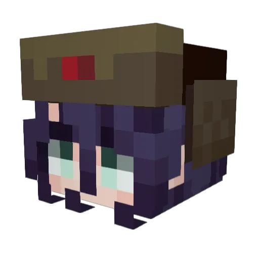 zinified Minecraft avatar head, 3D render