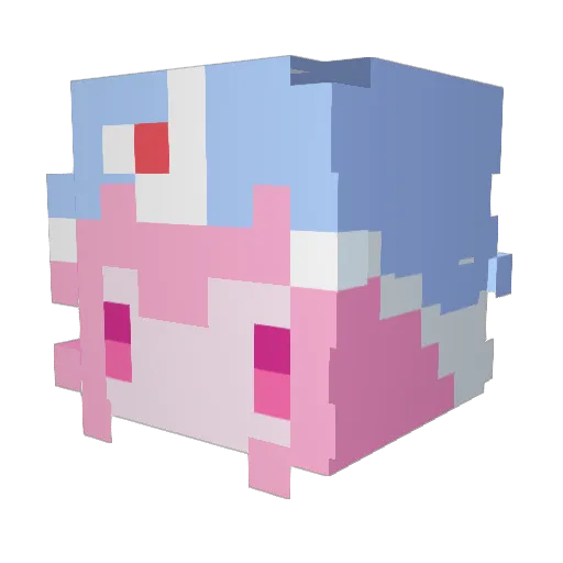 zinniah Minecraft avatar head, 3D render
