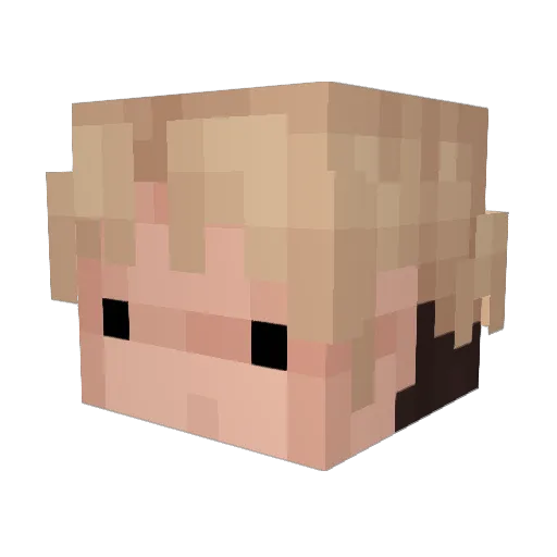 zinnmann_ Minecraft avatar head, 3D render