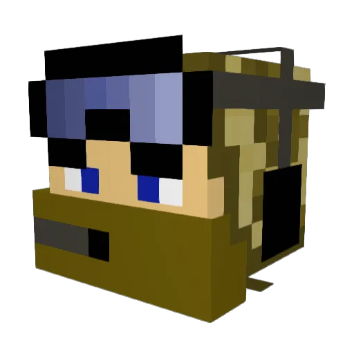 zinomc Minecraft avatar head, 3D render