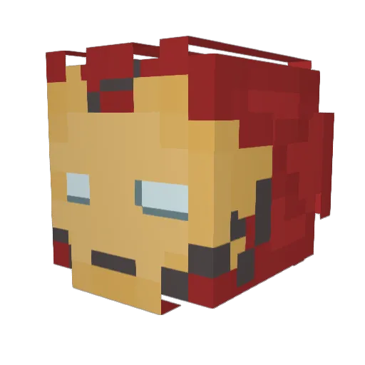 zinouuw Minecraft avatar head, 3D render