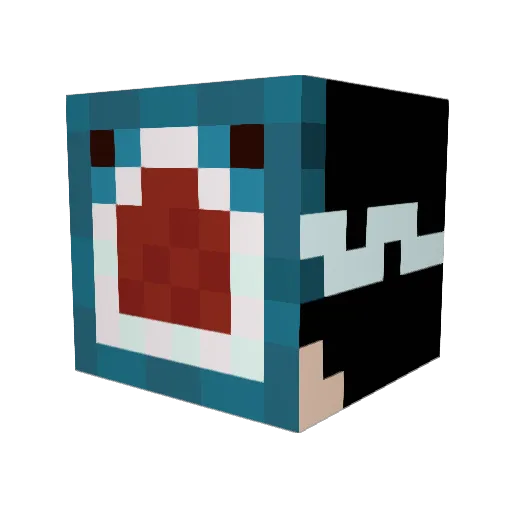zip97 Minecraft avatar head, 3D render