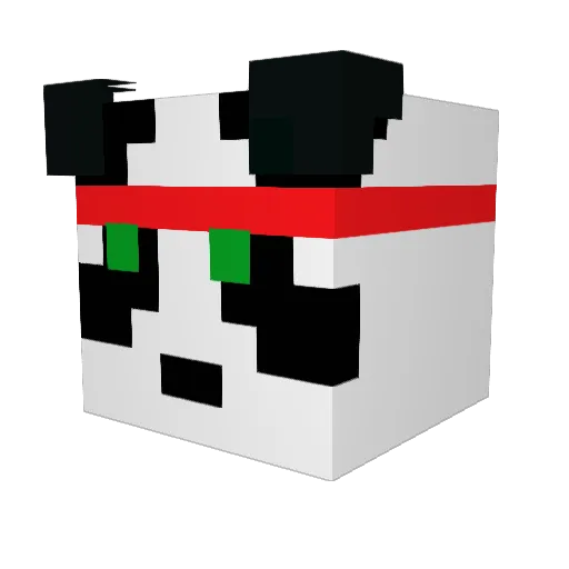 zipgod Minecraft avatar head, 3D render