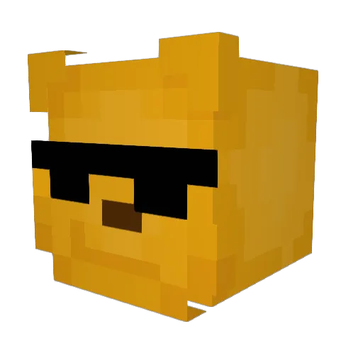 zipla__ Minecraft avatar head, 3D render