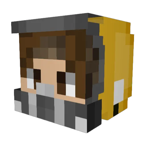 zipnate Minecraft avatar head, 3D render