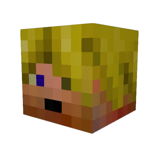 zipo904 Minecraft avatar head, 3D render