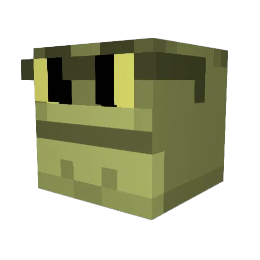 zippadude Minecraft avatar head, 3D render