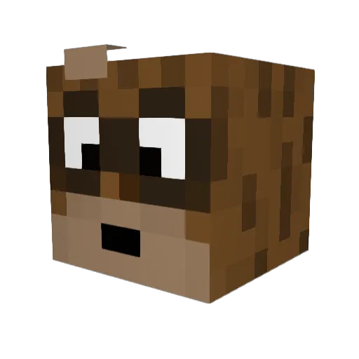 zippybeetle Minecraft avatar head, 3D render