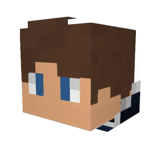 zirewell Minecraft avatar head, 3D render