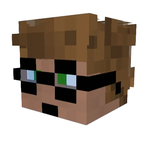 ziritike Minecraft avatar head, 3D render